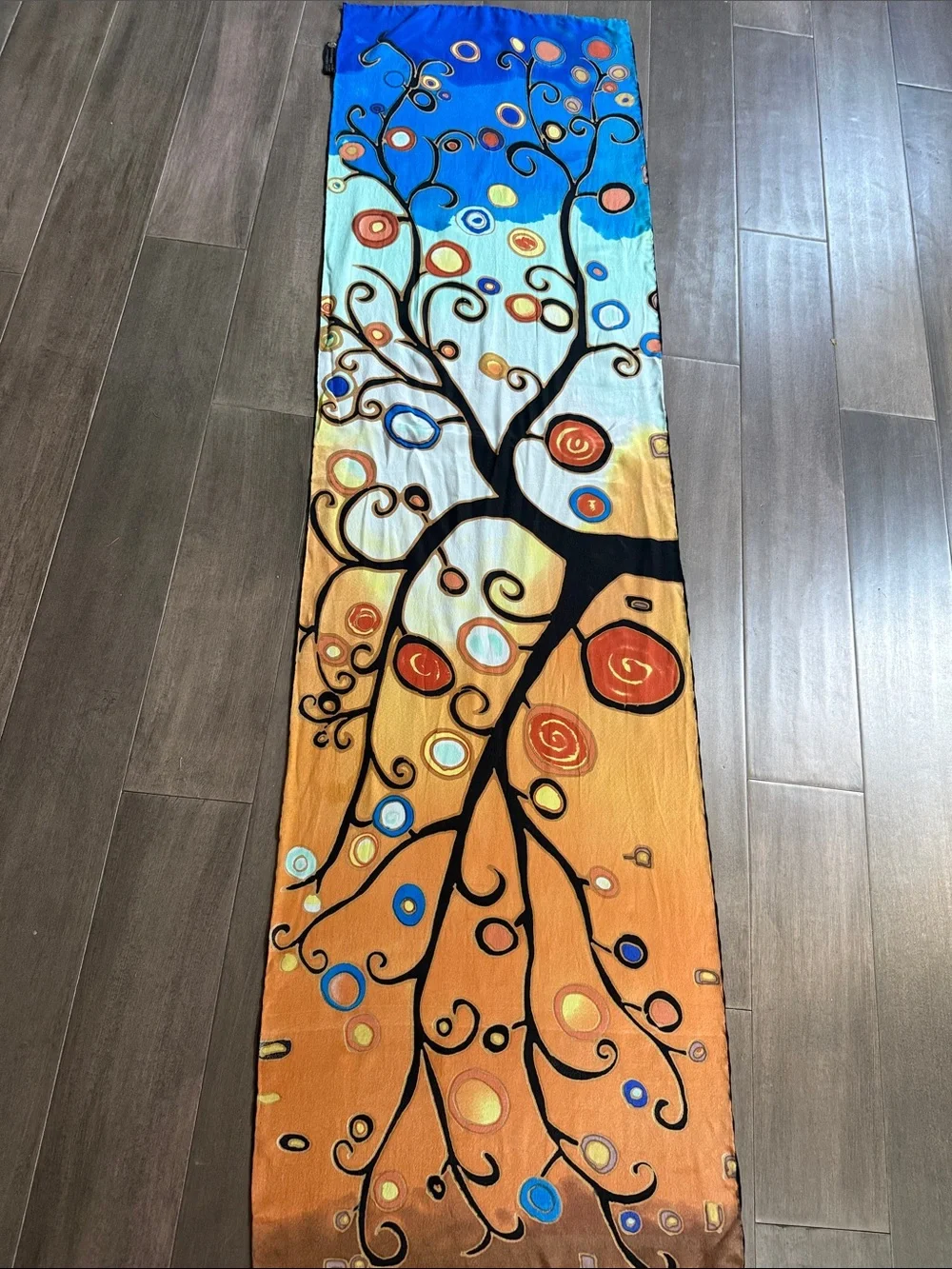 Cocoon House 100% Silk Tree of Life Scarf inspired by Gustav Klimt– Art Nouveau